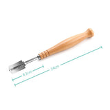 Bread Bakers Cutter Slashing Tool Bread Lame Dough Scoring Blade Tools Making Razor Cutter with Leather Protective Case - Rear View