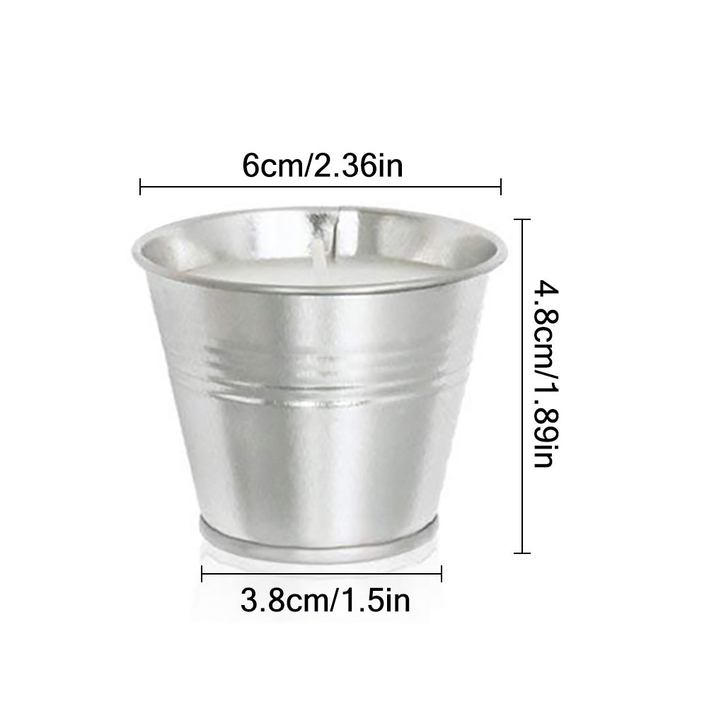8Pcs/Set Iron Bucket Citronella Candles Scented Candles Smokeless Candle Set