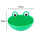 Wall Mounted Frog Cartoon Soap Holder Case Dish with Suction Cups - Front View