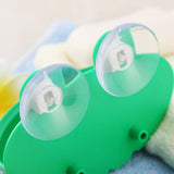 Wall Mounted Frog Cartoon Soap Holder Case Dish with Suction Cups - Side View