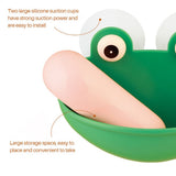 Wall Mounted Frog Cartoon Soap Holder Case Dish with Suction Cups - Close-Up Angle