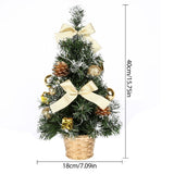40cm Artificial Tabletop Christmas Tree Mini Xmas Decoration Tree with LED Light Decoration for Christmas Day - Front View