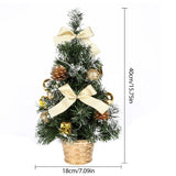 40cm Artificial Tabletop Christmas Tree Mini Xmas Decoration Tree with LED Light Decoration for Christmas Day