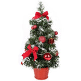 40cm Artificial Tabletop Christmas Tree Mini Xmas Decoration Tree with LED Light Decoration for Christmas Day