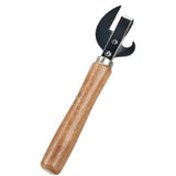 Wooden Handle Can Opener Stainless Steel Can Bottle Opener Practical Beer Can Opener