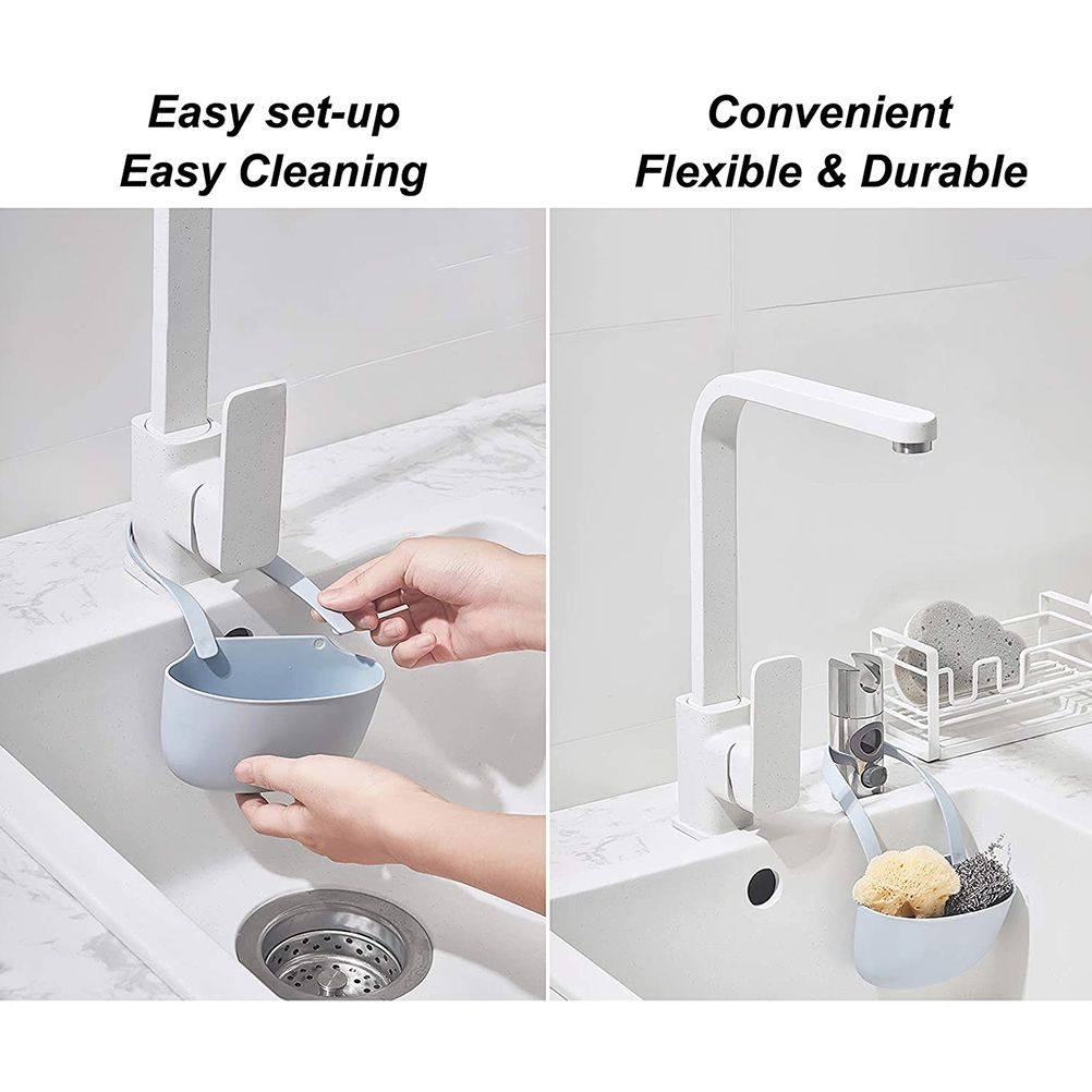 Sink Sponge Holder Hanging Sink Caddy Sponge Holder Kitchen Sink Basket for Sponges