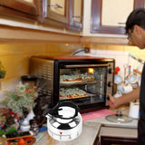 Kettle Shaped Timer Kettle Mechanical Timer 60 Minute Countdown Alarm - Rear View