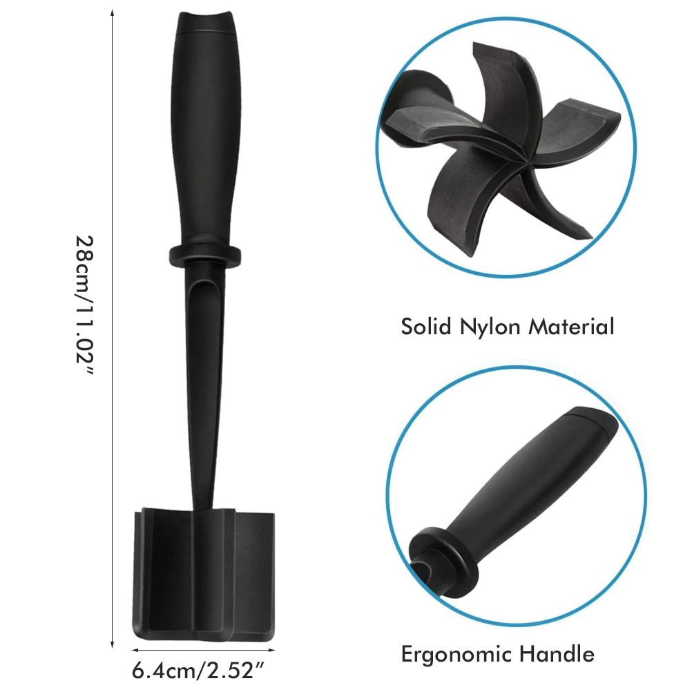 Meat Chopper Multifunctional Ground Beef Masher Ground Beef Turkey Nylon Chopper Utensil Non Stick Cookware