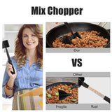 Meat Chopper Multifunctional Ground Beef Masher Ground Beef Turkey Nylon Chopper Utensil Non Stick Cookware