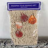 Mediterranean Style Fish Net with Shells Decoration Retro Photography Props Fish Net Wall Decor
