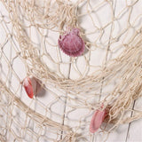 Mediterranean Style Fish Net with Shells Decoration Retro Photography Props Fish Net Wall Decor