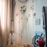 Mediterranean Style Fish Net with Shells Decoration Retro Photography Props Fish Net Wall Decor