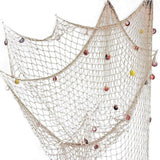 Mediterranean Style Fish Net with Shells Decoration Retro Photography Props Fish Net Wall Decor - Rear View