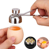 Practical Stainless Steel Egg Topper Cutter Boiled Egg Shell Opener Tool - Close-Up Angle