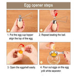 Practical Stainless Steel Egg Topper Cutter Boiled Egg Shell Opener Tool - Low Angle