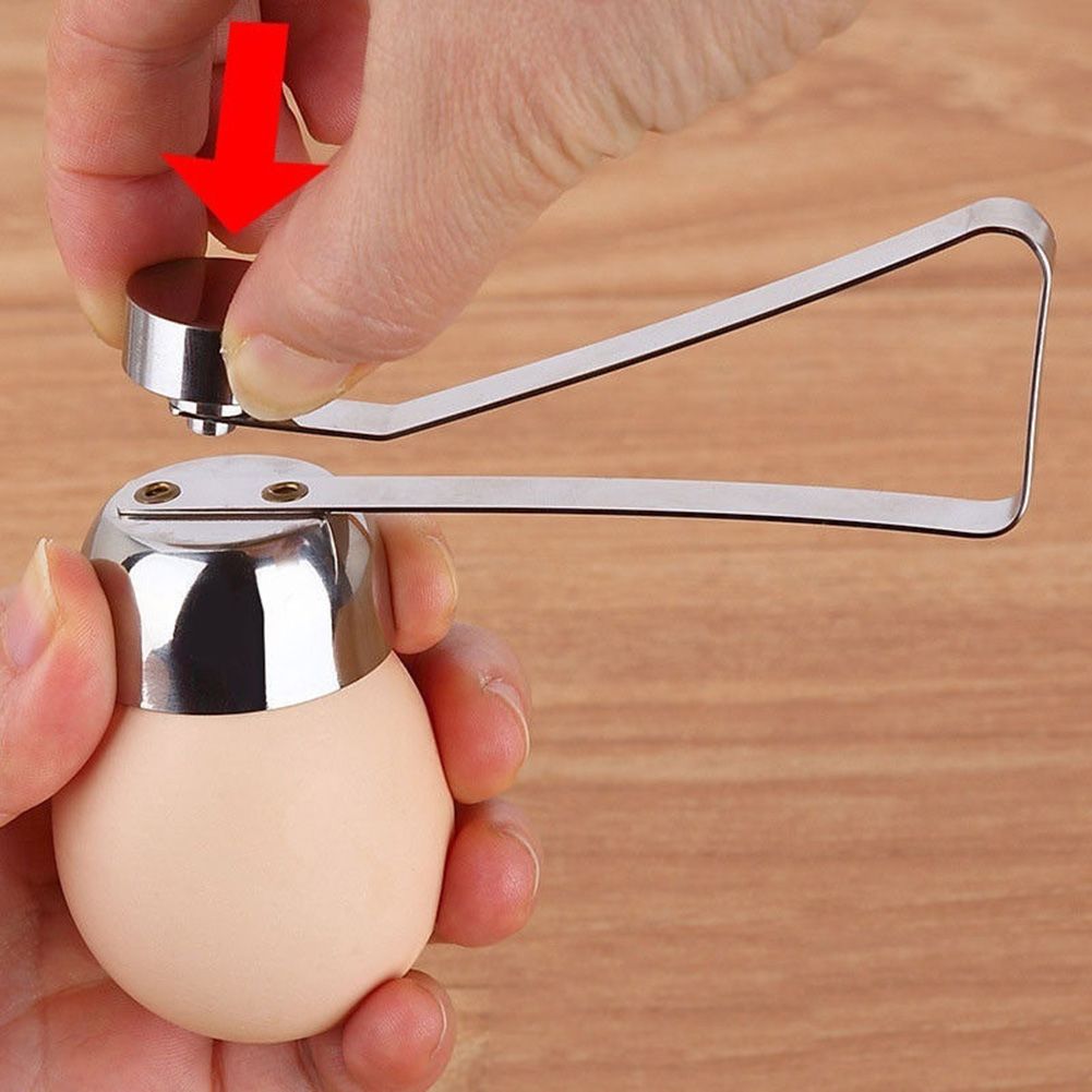 Practical Stainless Steel Egg Topper Cutter Boiled Egg Shell Opener Tool