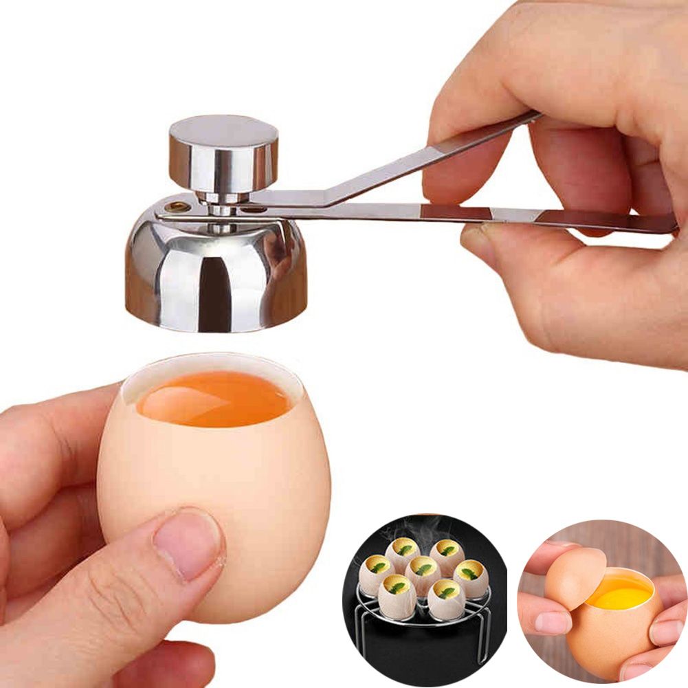 Practical Stainless Steel Egg Topper Cutter Boiled Egg Shell Opener Tool