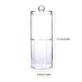 2 in 1 Clear Cotton Pads Cotton Swab Storage Holder Box Transparent Cosmetic Makeup Organizer Case