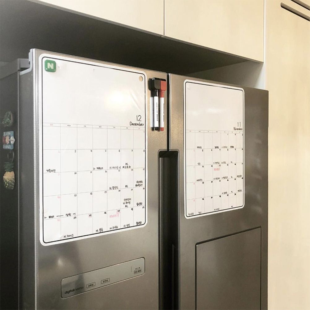 Whiteboard Monthly Planner Refrigerator Magnetic Message Board Memo Boards Fridge Magnet Calendar Daily Planner