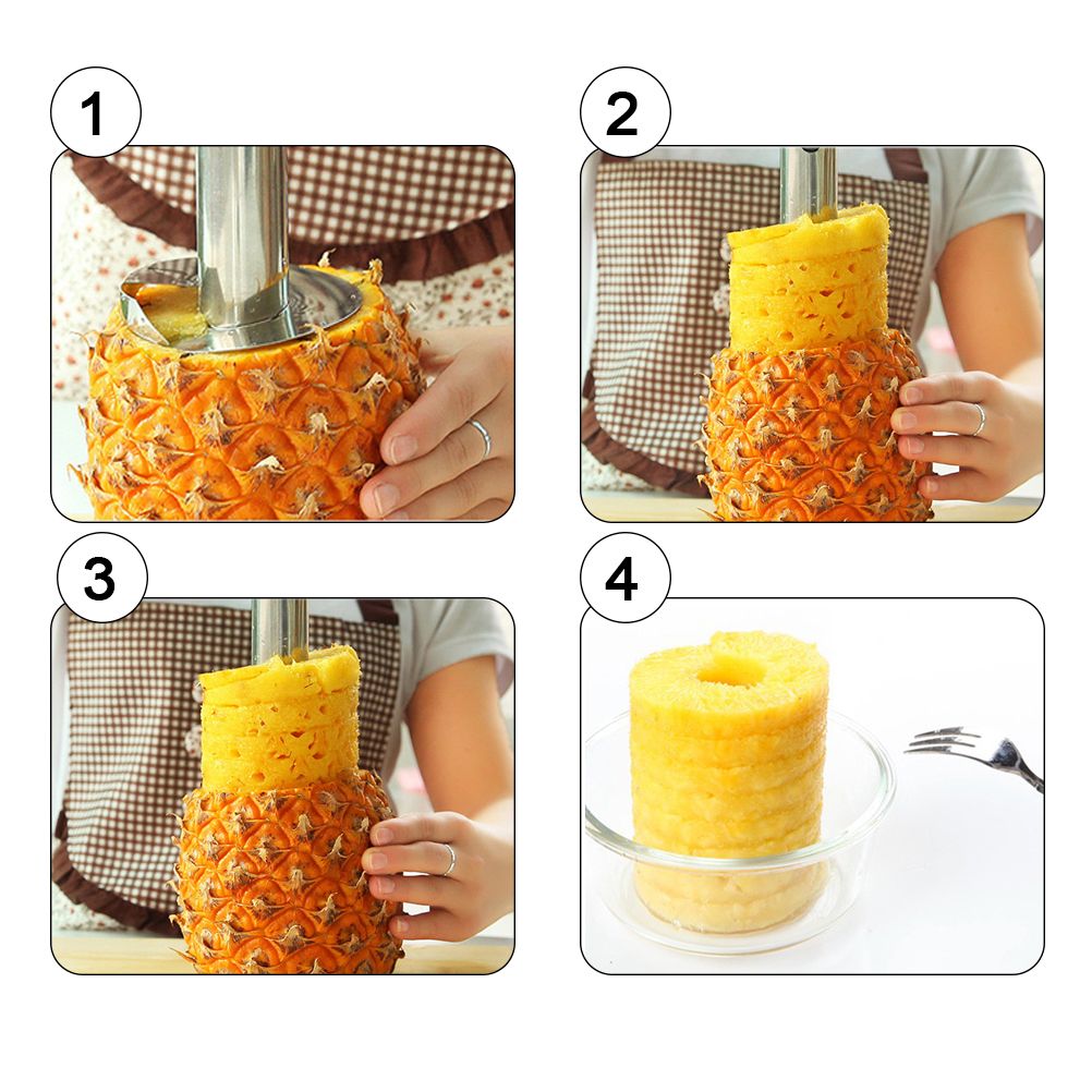 Stainless Steel Pineapple Grater Cutter Kitchen Gadget Fruit Peeler Corer Grater Kitchen Tools