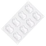 8 Cavity Rat Mold Silicone Mouse Mold Cute Baking Mold for Cake Jelly Chocolate - Top-Down View