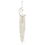 Moon Shaped Dream Catcher Cotton Rope Woven Ornaments Woven Wall Art
