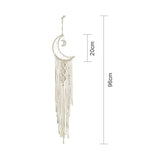 Moon Shaped Dream Catcher Cotton Rope Woven Ornaments Woven Wall Art - 45-Degree Angle