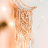 Moon Shaped Dream Catcher Cotton Rope Woven Ornaments Woven Wall Art