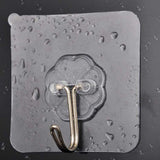 2Pcs Kitchen Seamless Viscose Hook Bathroom Transparent Wall Hangers Adhesive Hook Wall Door Hanging Nailless Hooks