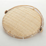 Bamboo Food Serving Tent Natural Handcraft Tray Mesh Food Storage Basket Meal Table Serve Cover - Top-Down View