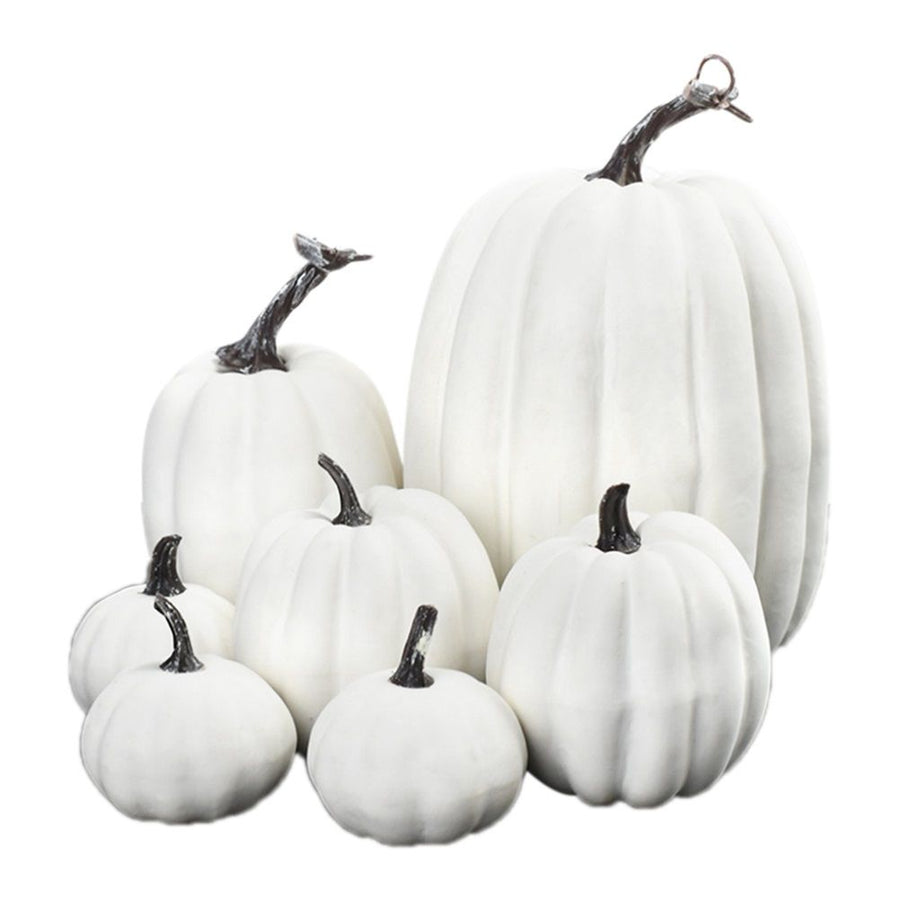 7PCS Simulation Pumpkin Model Artificial Pumpkin Decoration Home Table Decor for Thanksgiving and Halloween