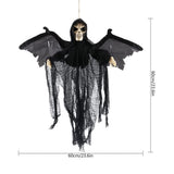 Hanging Bat Ghost Mixed Voice Control Lightening Eyes Screaming Moving Trick or Treat Party Hanging Decoration Best Halloween Decoration Prop - Front View