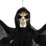 Hanging Bat Ghost Mixed Voice Control Lightening Eyes Screaming Moving Trick or Treat Party Hanging Decoration Best Halloween Decoration Prop