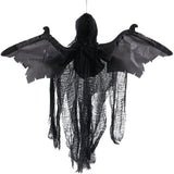 Hanging Bat Ghost Mixed Voice Control Lightening Eyes Screaming Moving Trick or Treat Party Hanging Decoration Best Halloween Decoration Prop - 45-Degree Angle