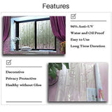 Bamboo Window Film Stained Glass Film Frosted Window Decal Decorative Window Cling No Glue Removable Window Stickers - Side View