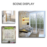 Bamboo Window Film Stained Glass Film Frosted Window Decal Decorative Window Cling No Glue Removable Window Stickers - Low Angle