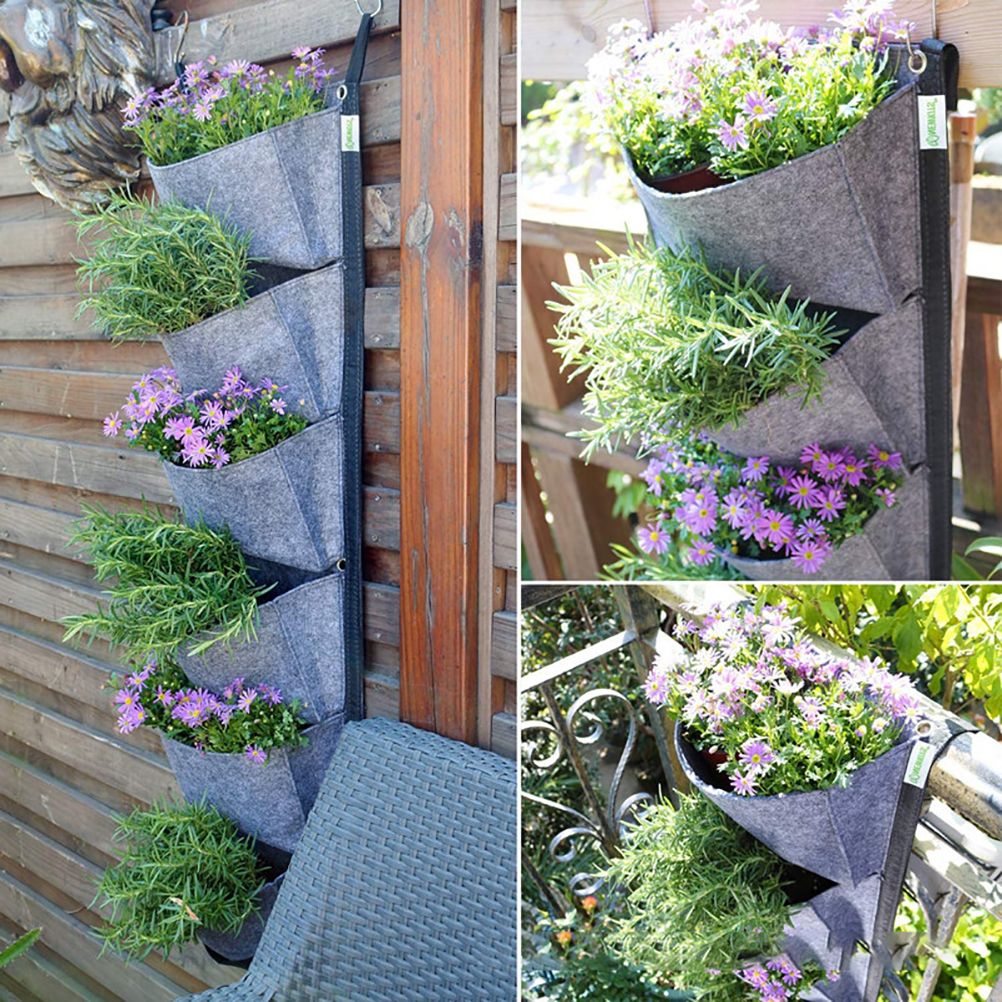 Vertical Planter Wall Mounted Planting Bag Outdoor Greening Container Garden Planters Bag