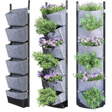 Vertical Planter Wall Mounted Planting Bag Outdoor Greening Container Garden Planters Bag - Rear View