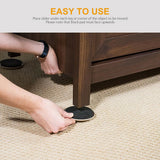 16Pcs 3.5 inch Round Carpet Furniture Sliders for Carpeted and Hard Floor Surface - Front View