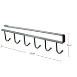 Cup Board Hanging Hook Cabinet Glass Mug Holder Rack Organizer Home Kitchen - Front View