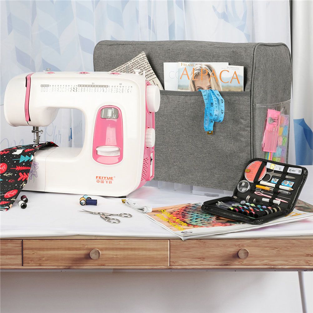 Waterproof Sewing Machine Dust Cover Sewing Equipment Cover Shell with Pockets Sewing Machine Storage Bag