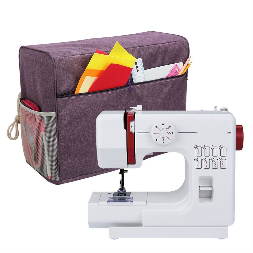 Waterproof Sewing Machine Dust Cover Sewing Equipment Cover Shell with Pockets Sewing Machine Storage Bag