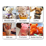 3D Teddy Bear Fondant Mold Silicone Animal Mold Soap Candle Mold Ice Cube for Coffee Milk Tea Candy Gummy Fondant Cake Baking Cupcake Topper Decoration