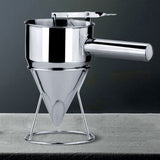 Stainless Steel Piston Funnel with Support Octopus Balls Tool for Sauce Cream Dosing Funnel