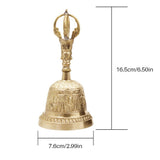 Handmade Hand Bell Tea Meditation Alarm Prayer Tibetan Buddhist Bell - Front View