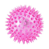 PVC Pet Dog Puppy LED Ball Light Up Flashing Play Toy Chasing Bounce Spiky Ball