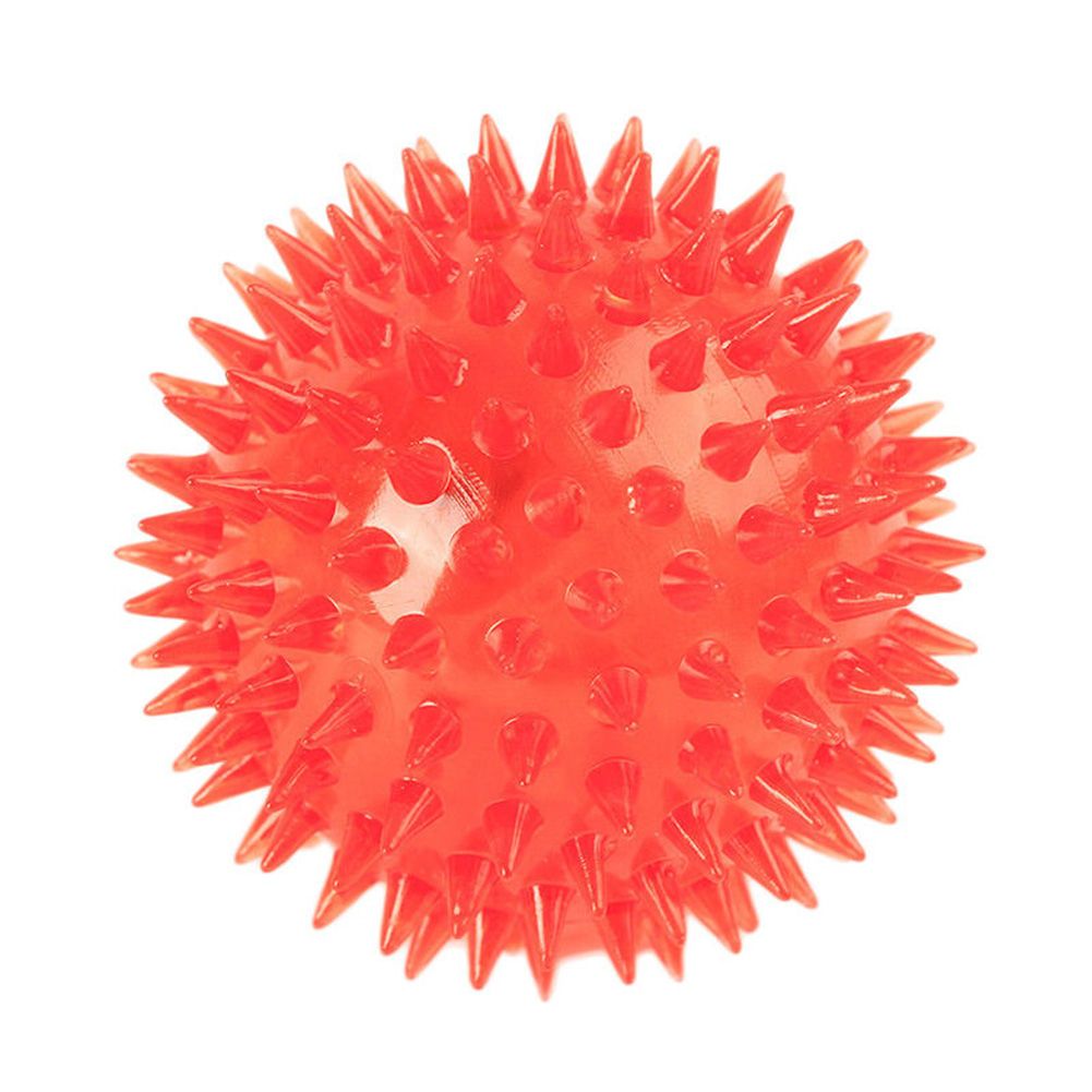 PVC Pet Dog Puppy LED Ball Light Up Flashing Play Toy Chasing Bounce Spiky Ball