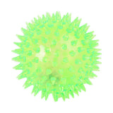 PVC Pet Dog Puppy LED Ball Light Up Flashing Play Toy Chasing Bounce Spiky Ball