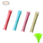 100pcs/Pack Plastic Sicles Freezer Bags Ice Cream Making Mould DIY Yogurt Summer Drinks with Funnel
