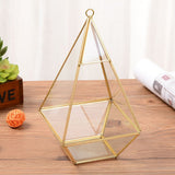 Geometric Transparent Glass Flower Room Glass Ring Box Wedding Ring Jewelry Box Home Decor